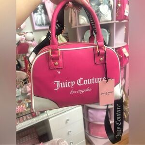 Juicy couture pink Flash fashionista sports bowler bag